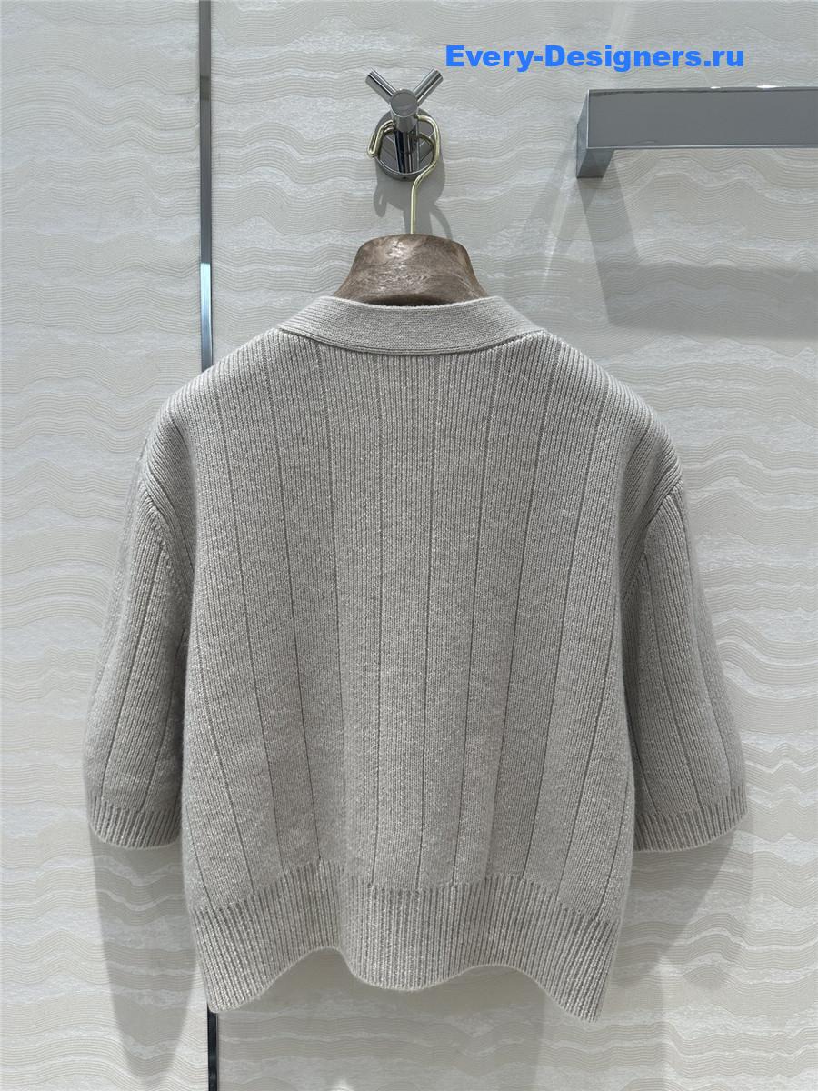 L0r0 P1ana grey cashmere skirt suit