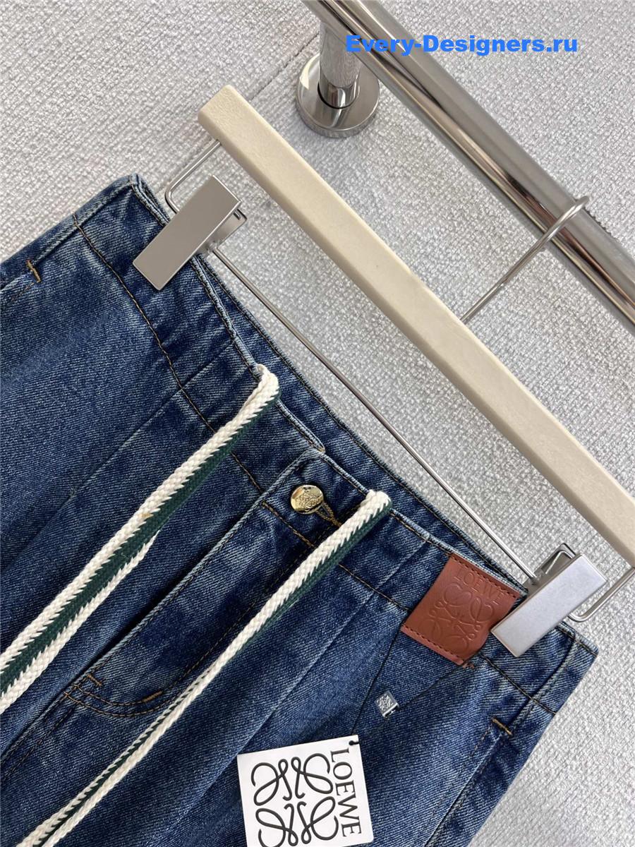 L0ew* drawstring elastic jeans