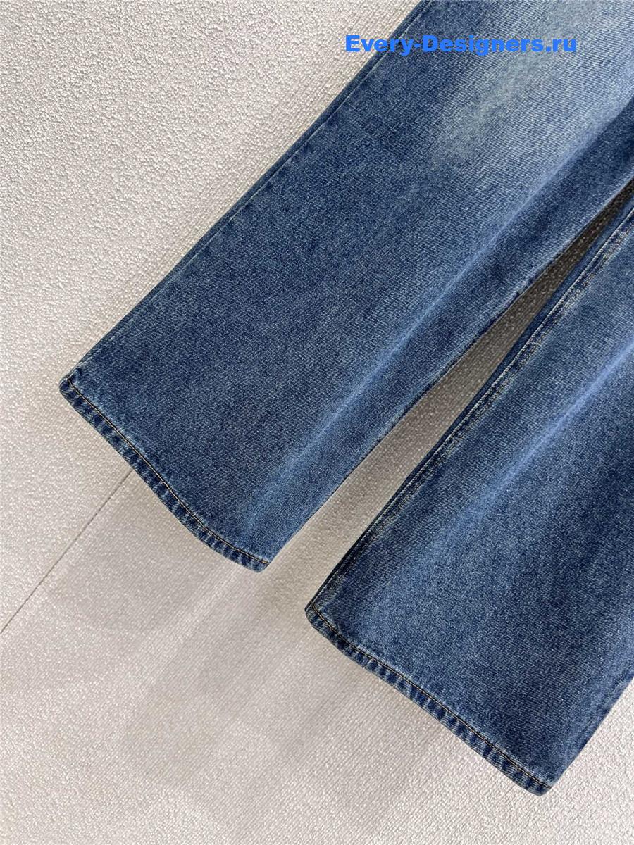 L0ew* drawstring elastic jeans