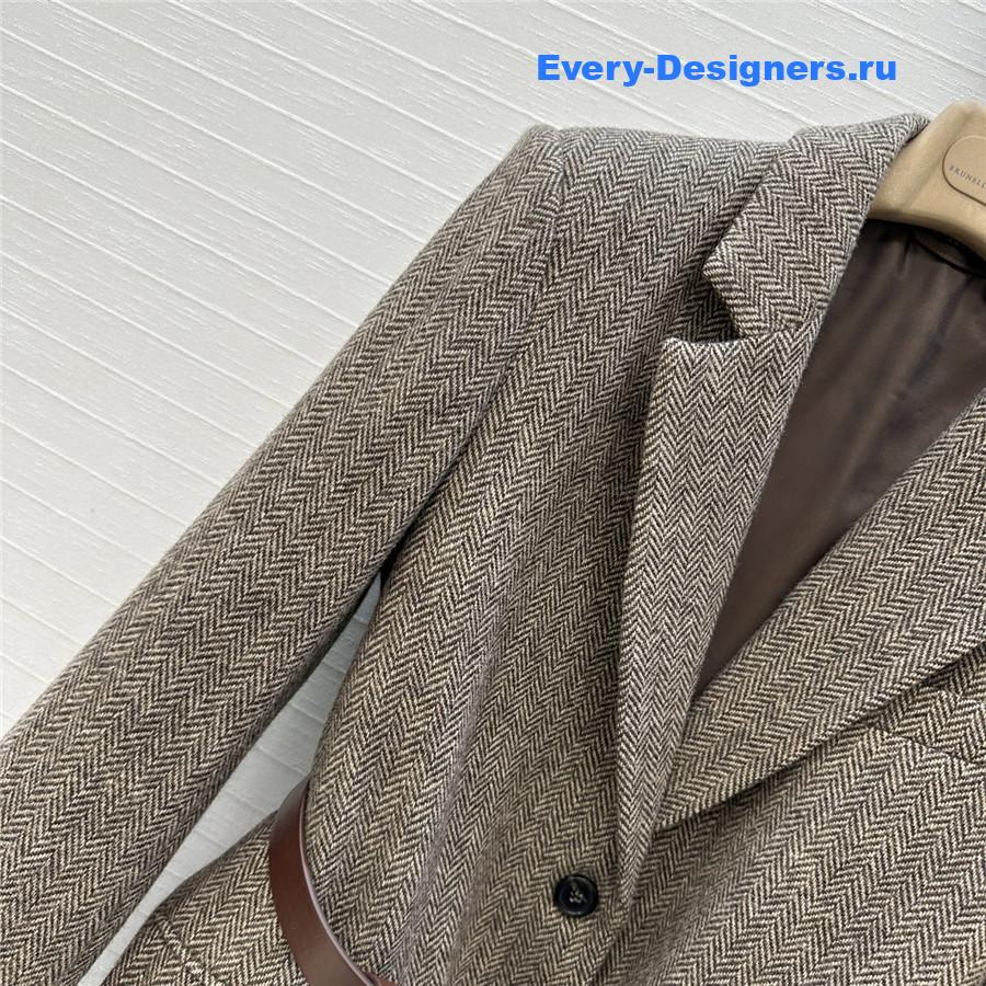 BC Herringbone Belted Blazer