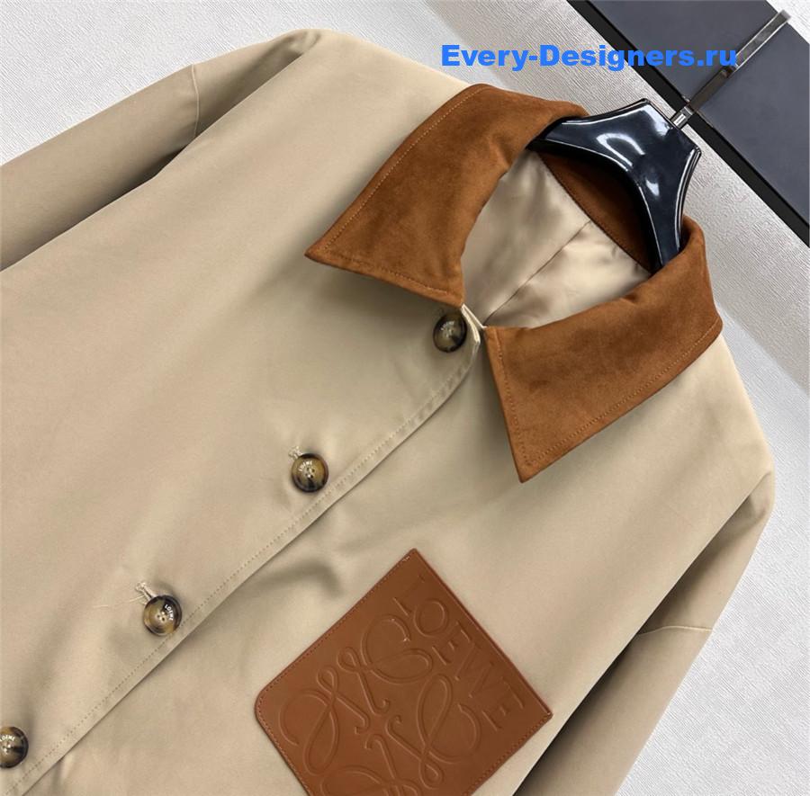L0ew* camel twill midi jacket