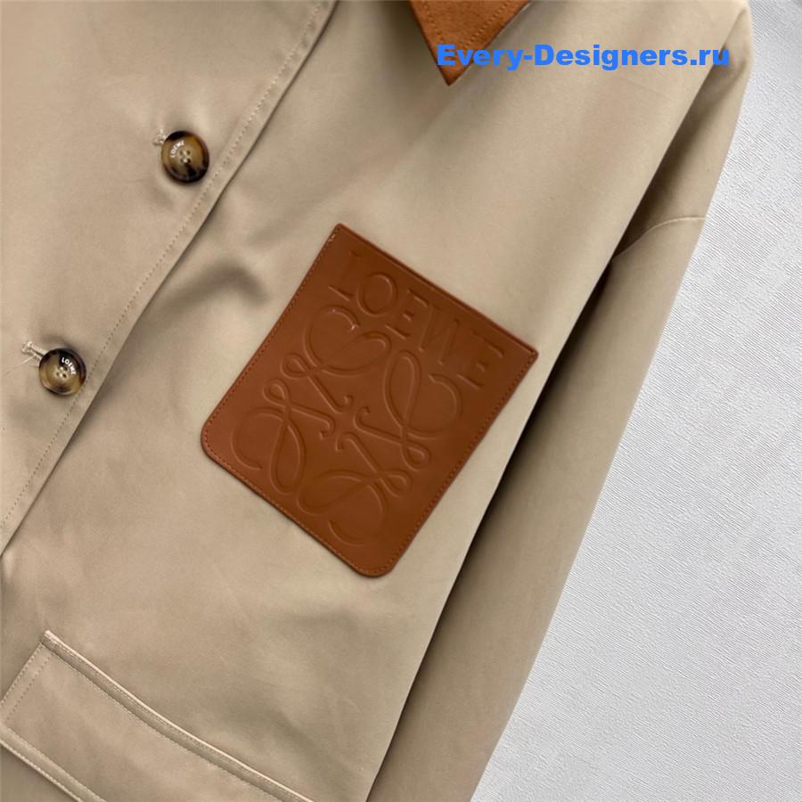 L0ew* camel twill midi jacket