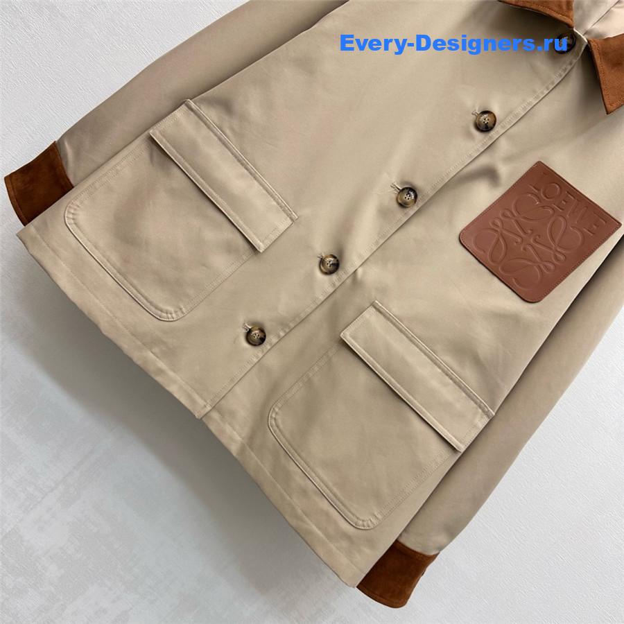 L0ew* camel twill midi jacket