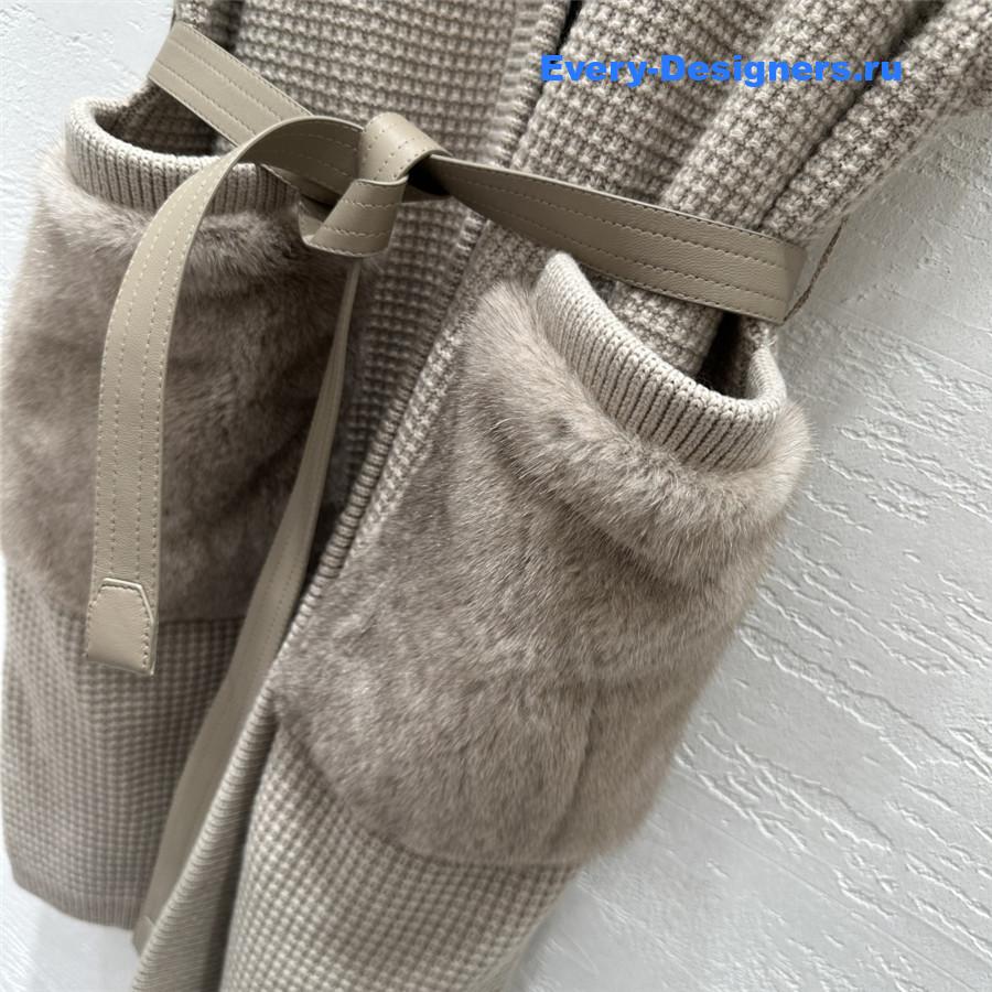 L0r0 P1ana beige mink knit vest