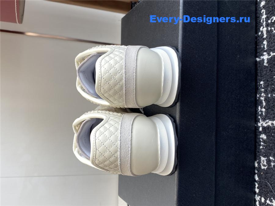 Ch**el white black silver sneakers