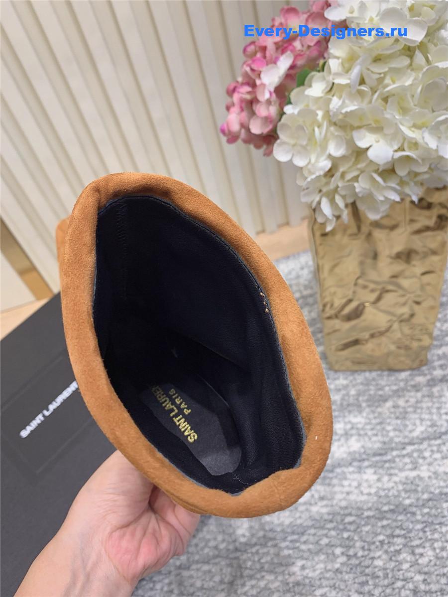 Sa1nt Lau*nt vicky brown suede bootie