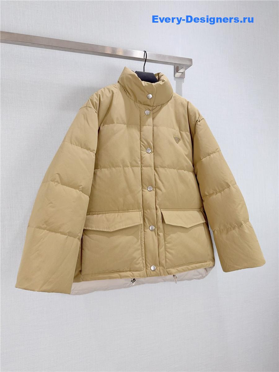 Pra*a brown down-filled technical puffer jacket