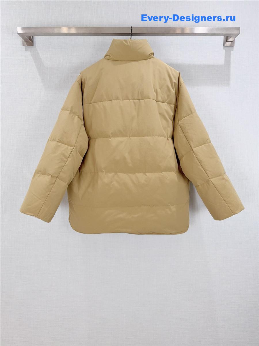 Pra*a brown down-filled technical puffer jacket