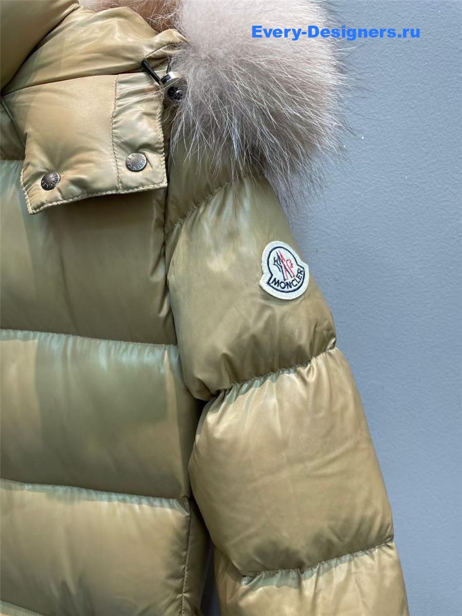 Moncler Beige Hudson Long Puffer Coat