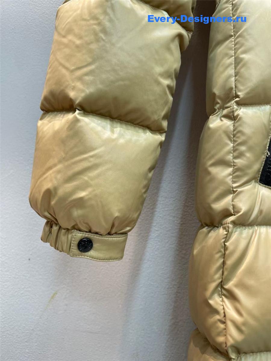 Moncler Beige Hudson Long Puffer Coat
