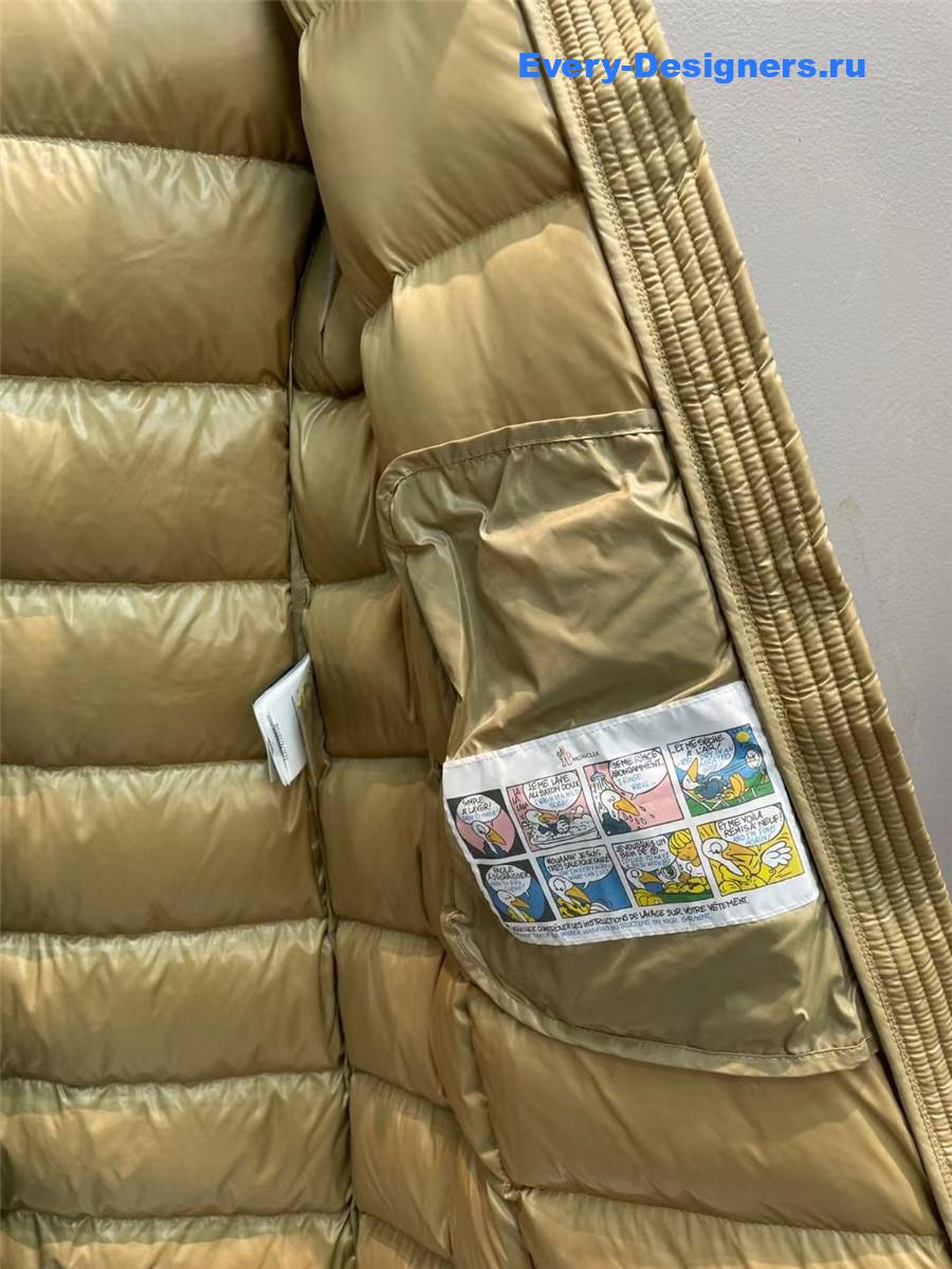 Moncler Beige Hudson Long Puffer Coat