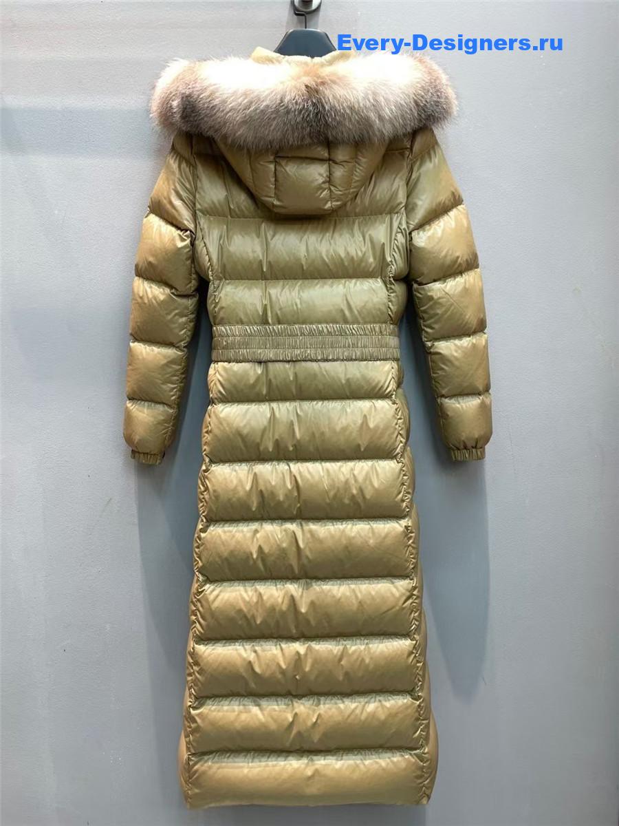 Moncler Beige Hudson Long Puffer Coat