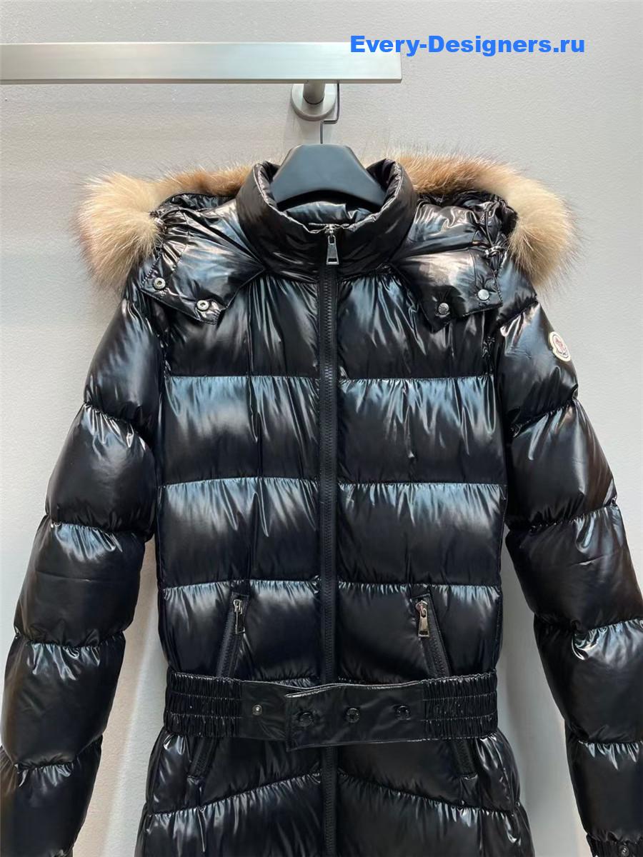 Moncler Black Hudson Long Puffer Coat
