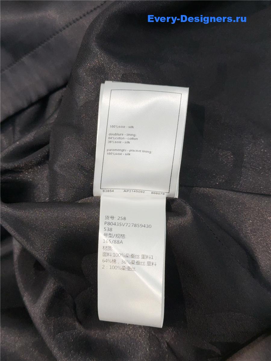 Ch**el black silk satin parka
