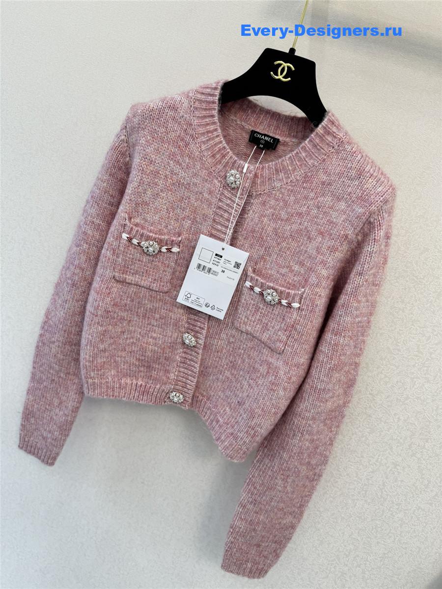 Ch**el pink crew neck sweater
