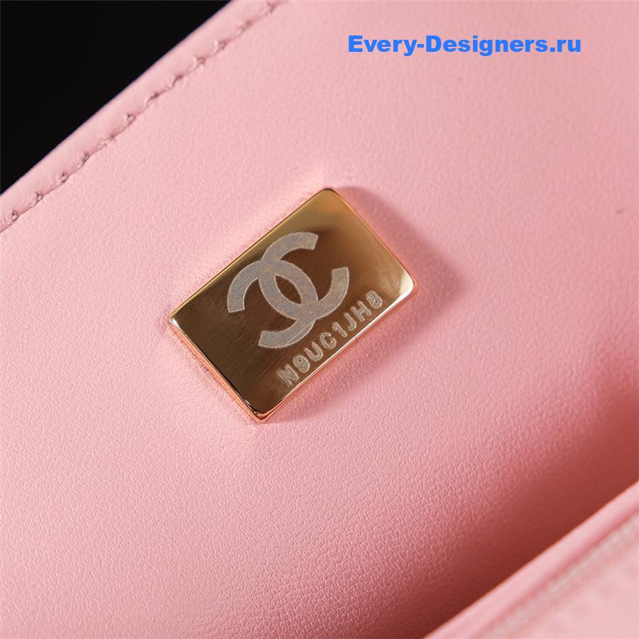 Ch**el pink satin sequin embellished flap bag