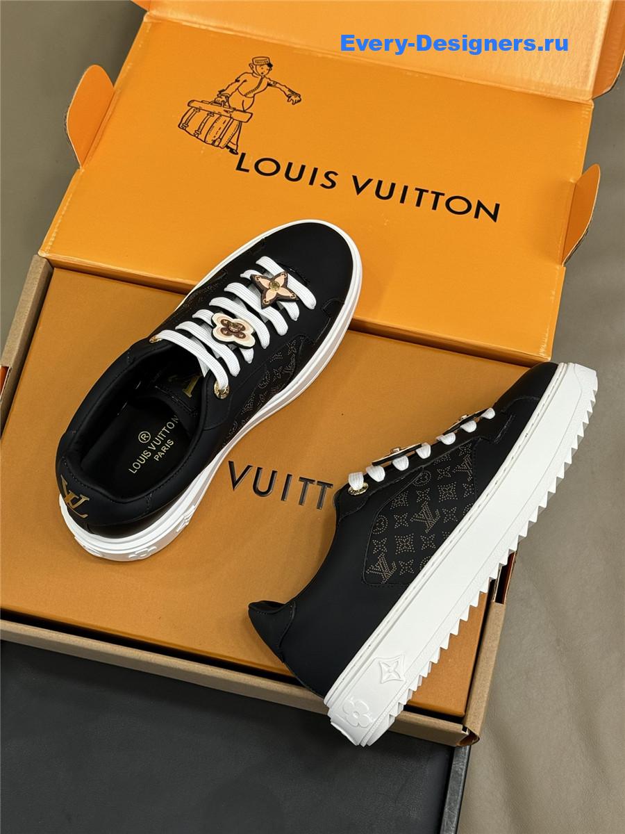 l0vis Vvtt0n black time out engraved sneakers