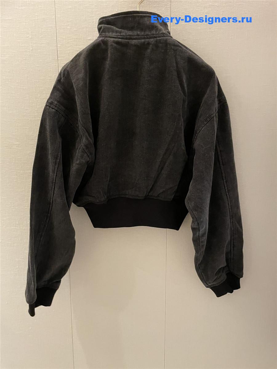 A1exa*der wang dark gray cropped denim jacket