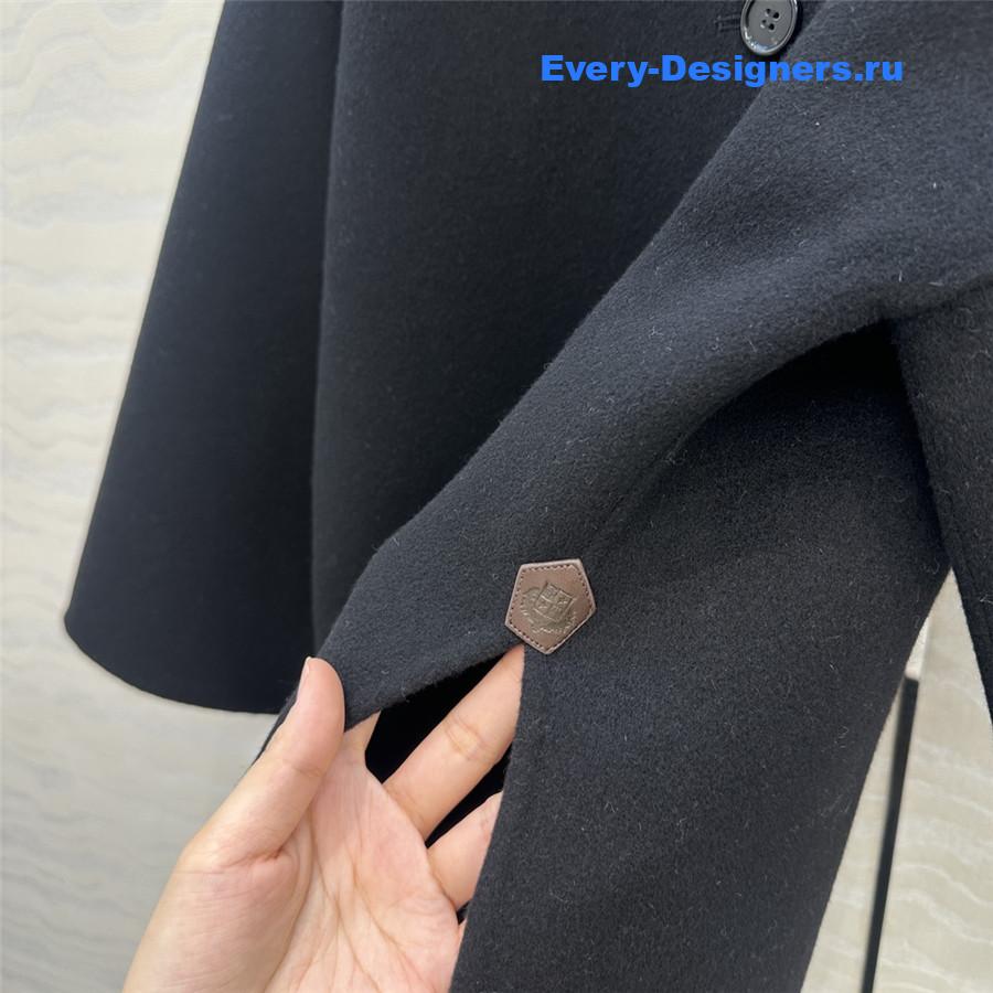 L0r0 P1ana black cashmere long coat