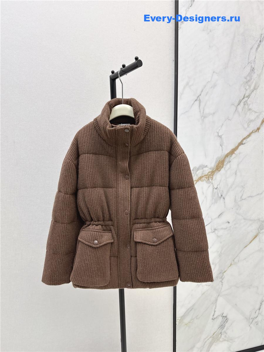 BC Stand-up Collar Brown Goose Down Jacket