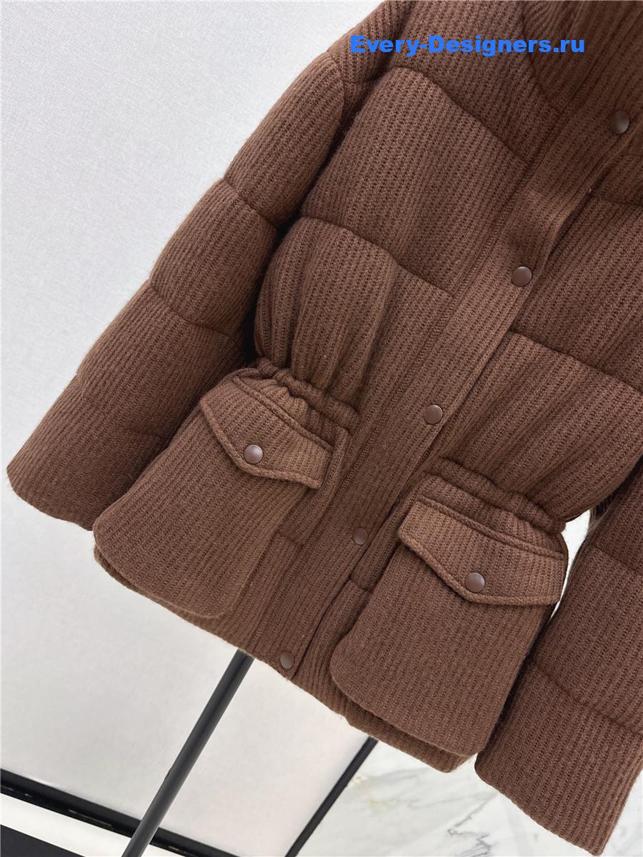 BC Stand-up Collar Brown Goose Down Jacket