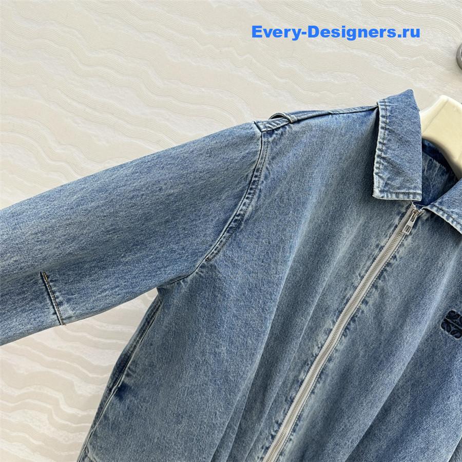 L0ew* draped blue denim jacket
