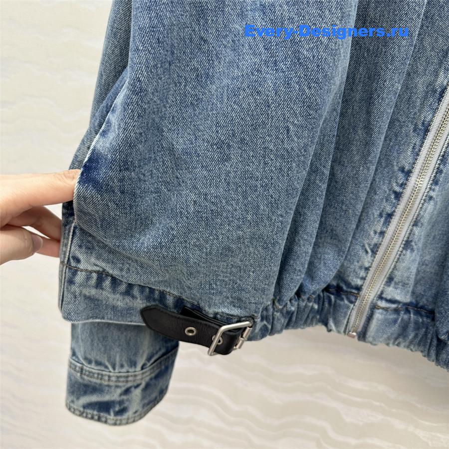 L0ew* draped blue denim jacket