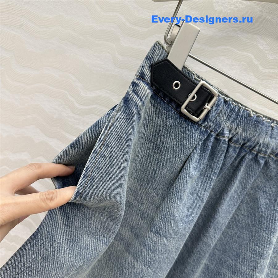 L0ew* blue a-line denim skirt