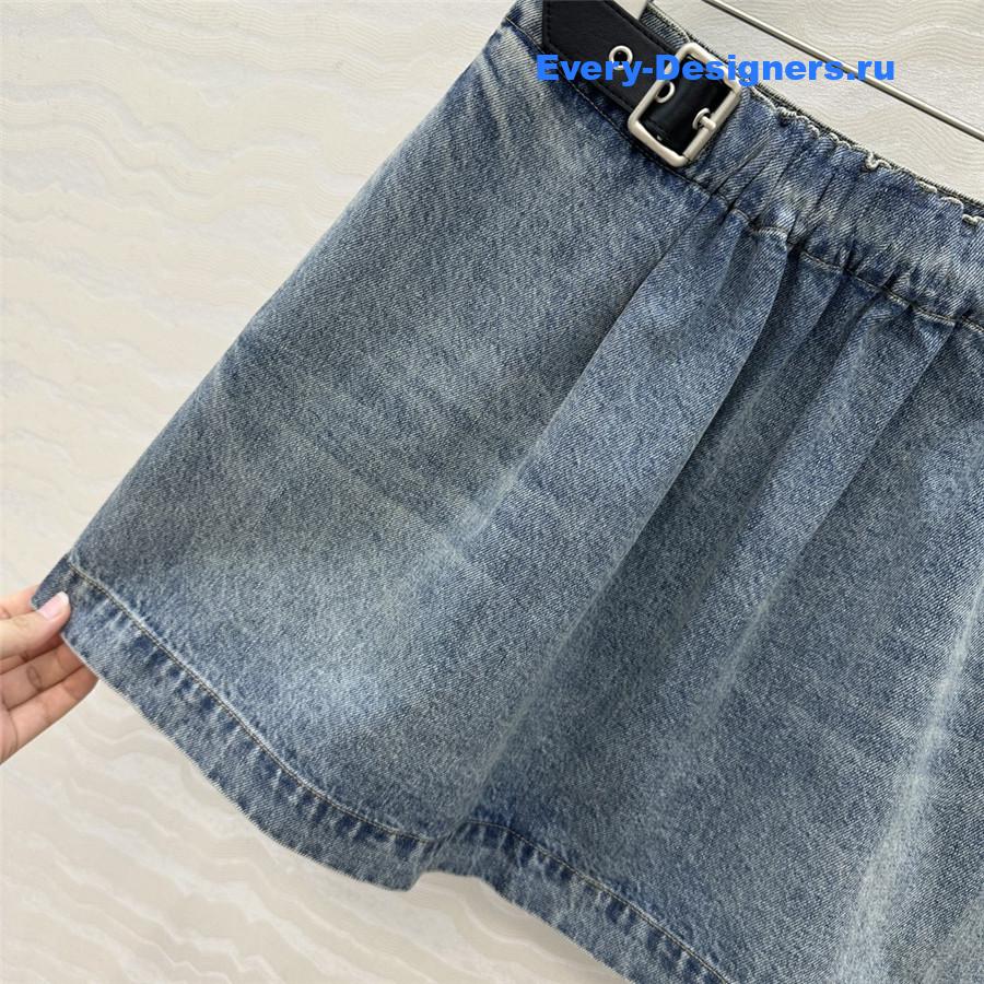 L0ew* blue a-line denim skirt