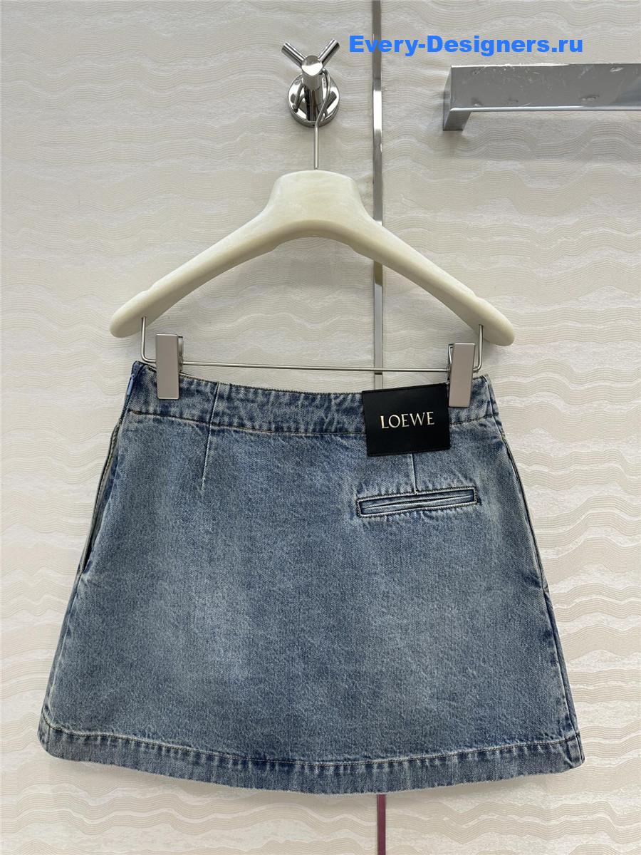 L0ew* blue a-line denim skirt