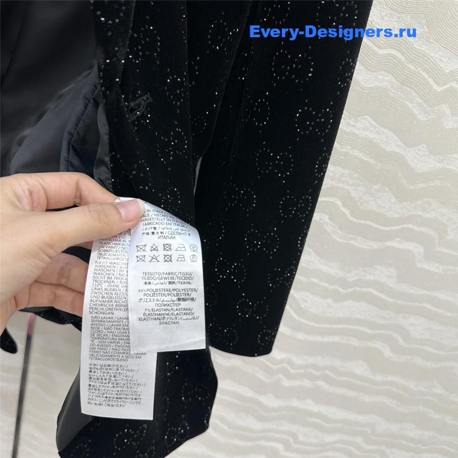 Gvc*1 gg crystal embroidered velvet blazer