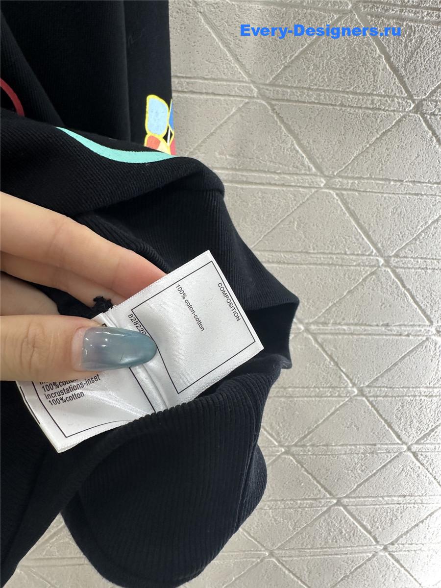 Ch**el round neck colorful lettering sweatshirt