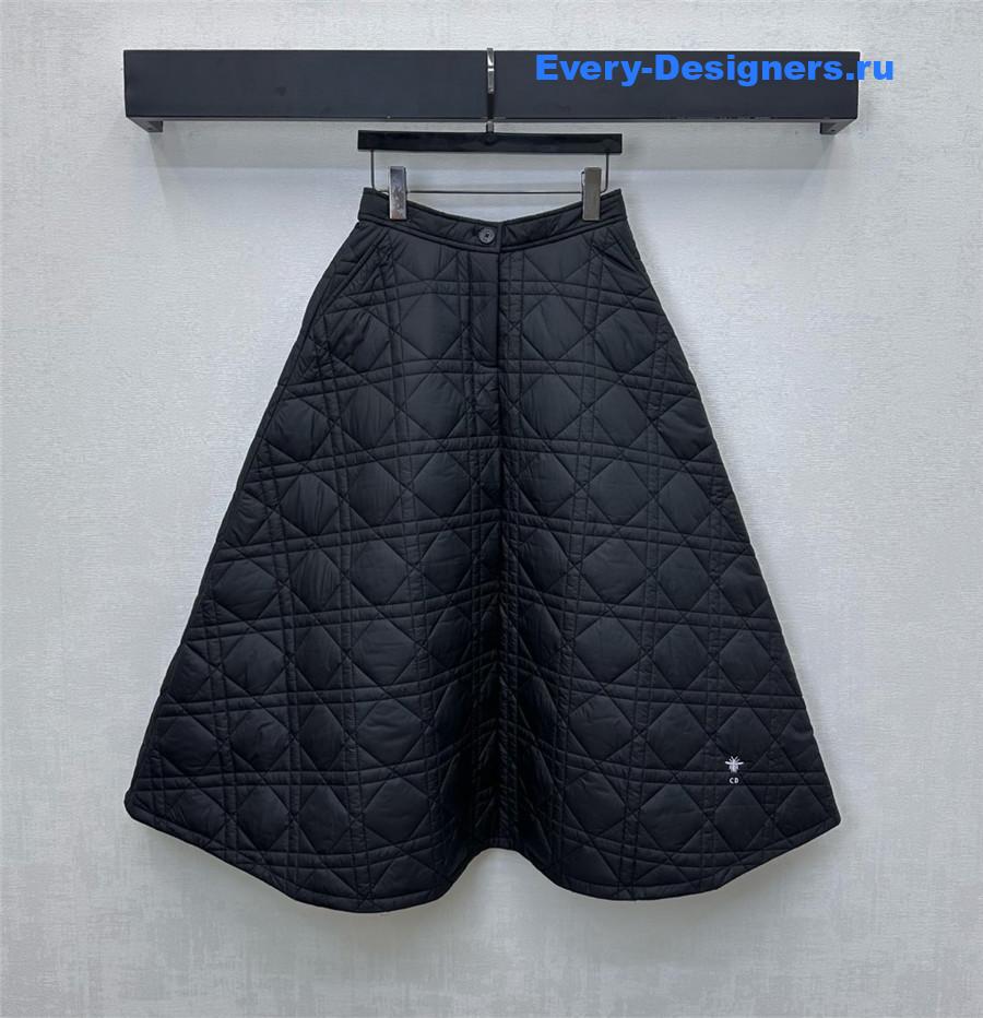 D10r quilted pocket midi skirt