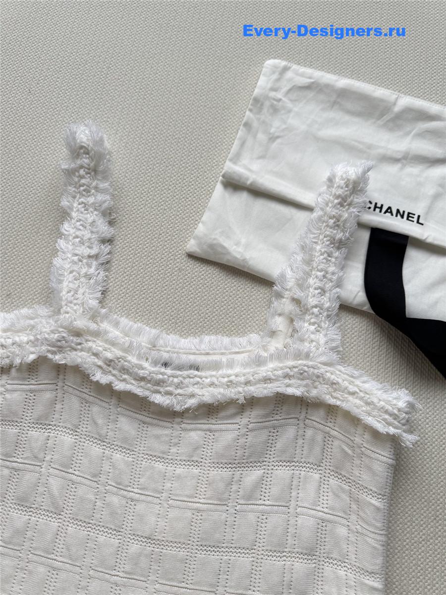 Ch**el white plaid tank dress