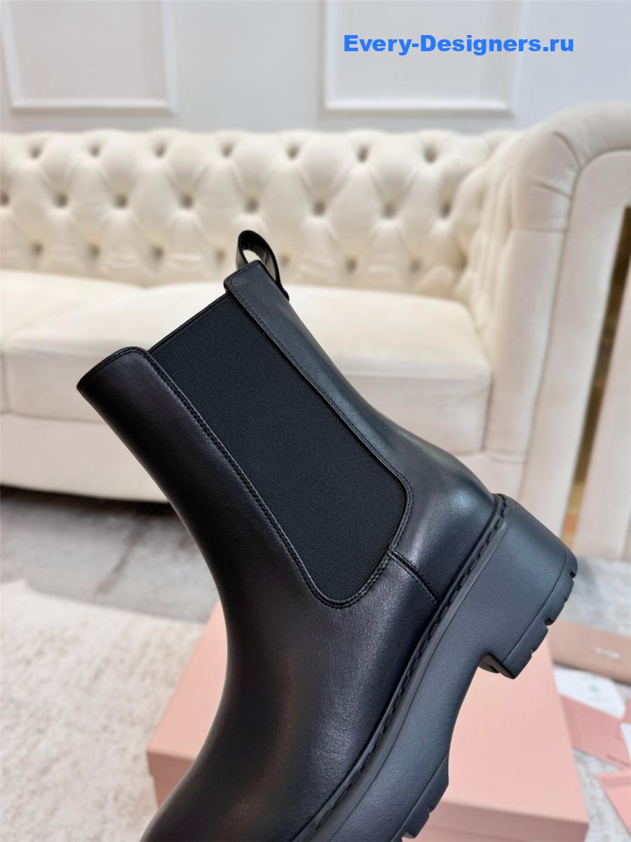 Miu Miu Black Leather Boots