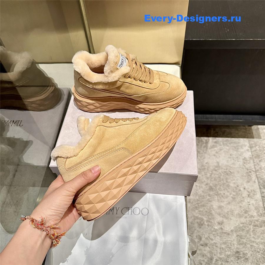 j1m*y ch00 brown D1am0nd maxi sneakers