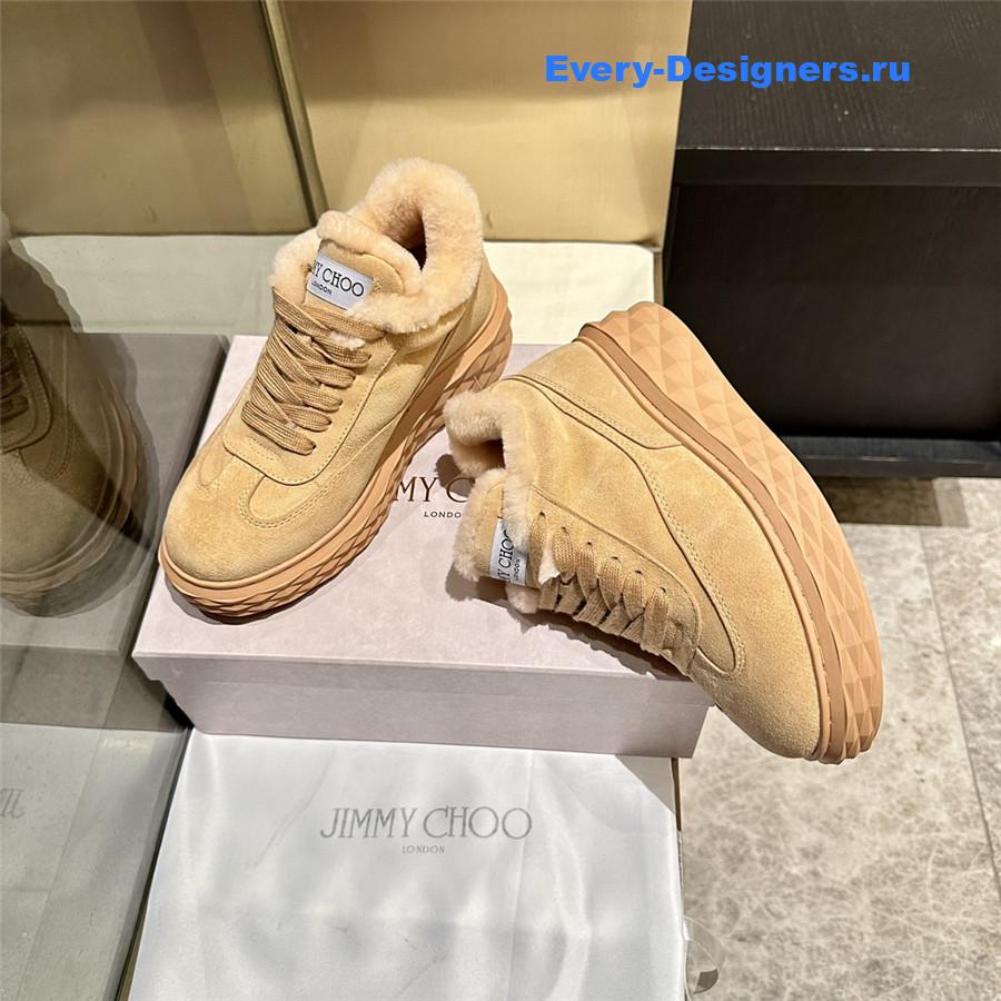 j1m*y ch00 brown D1am0nd maxi sneakers