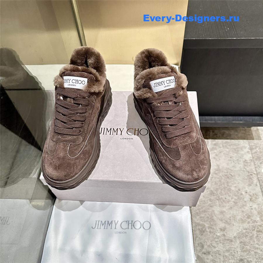 j1m*y ch00 dark brown D1am0nd maxi sneakers