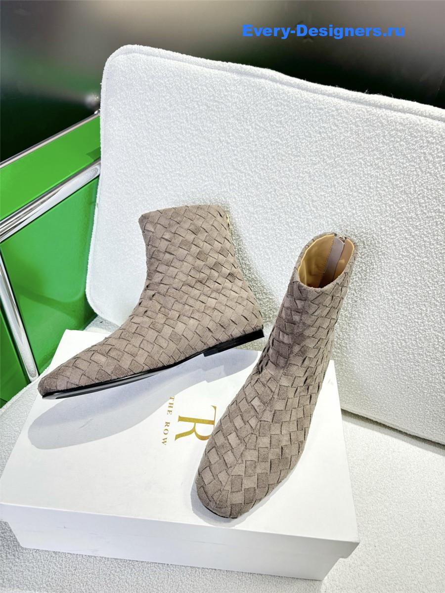 b0tt*ga Ven*ta atomic intrecciato leather ankle boots