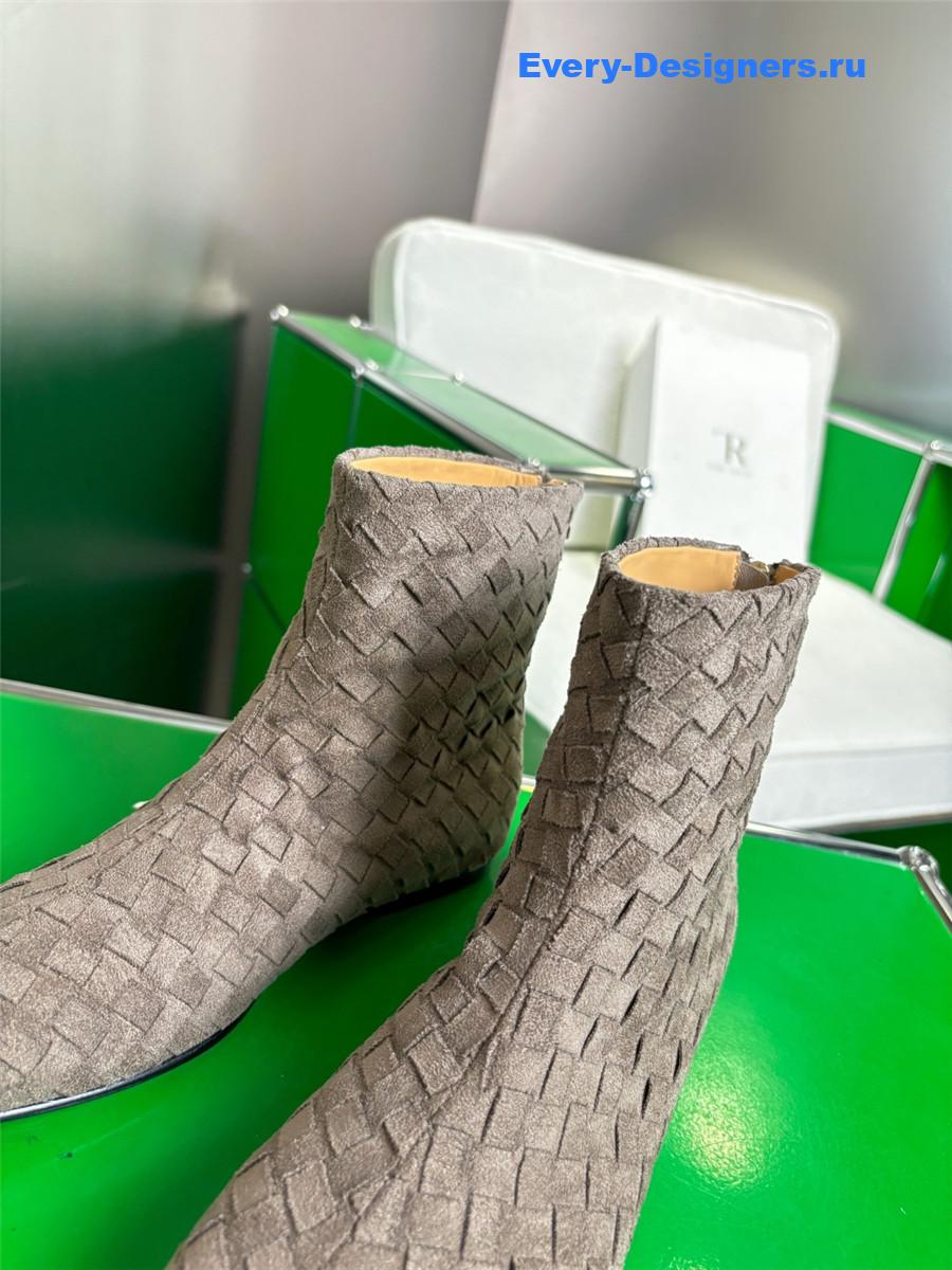 b0tt*ga Ven*ta atomic intrecciato leather ankle boots