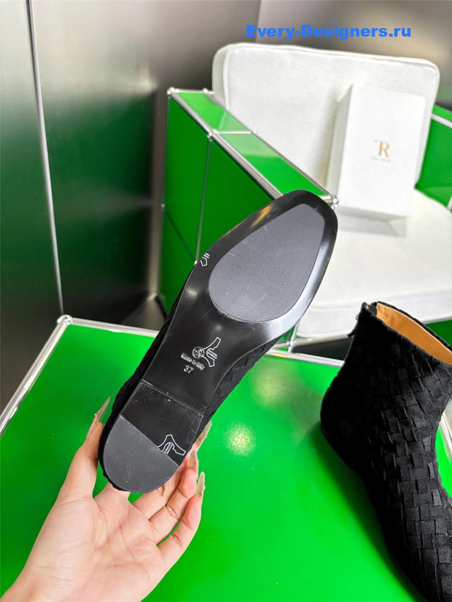 b0tt*ga Ven*ta black atomic intrecciato leather ankle boots