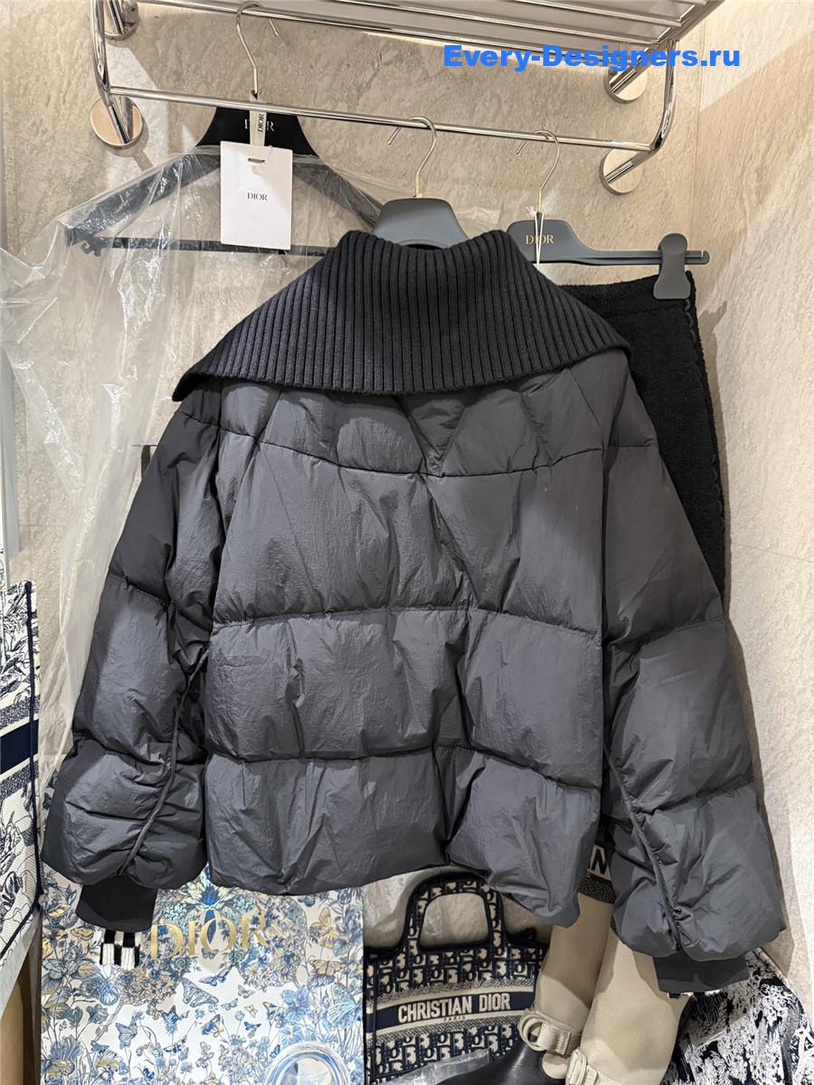 D10r cd black wool collar down jacket