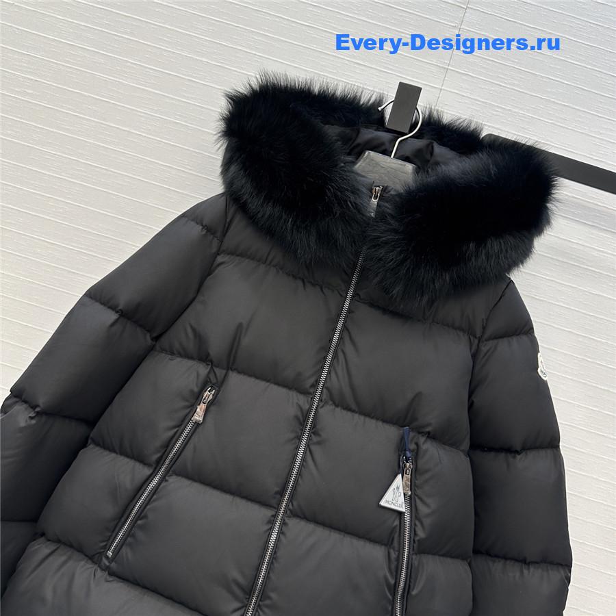Moncler Black Laichefur Parka Coat