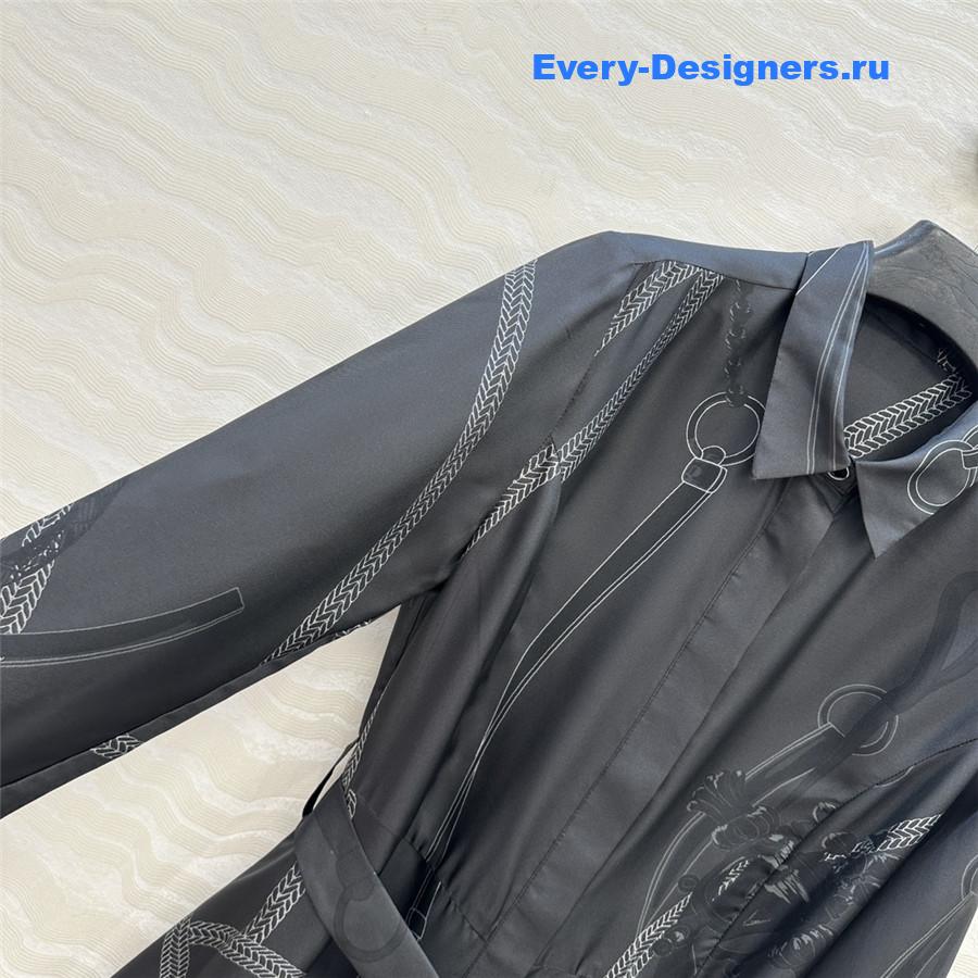 H**me5 black silk twill maxi dress