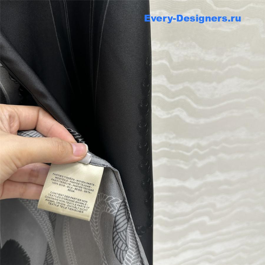 H**me5 black silk twill maxi dress