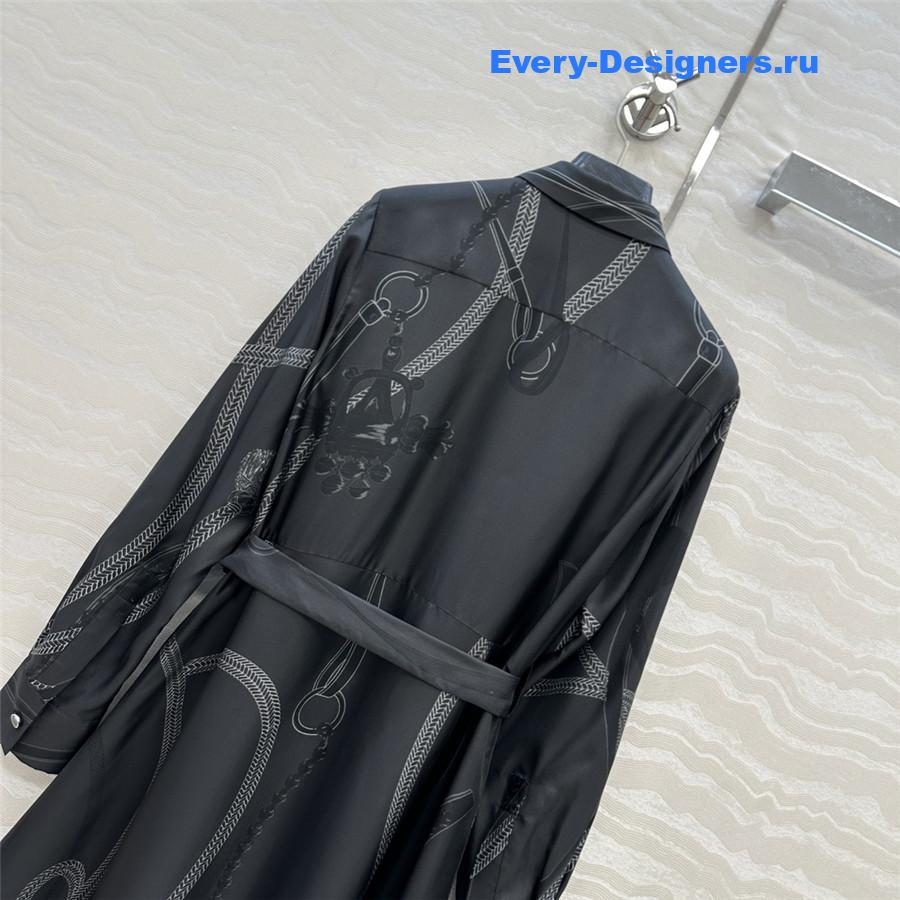 H**me5 black silk twill maxi dress