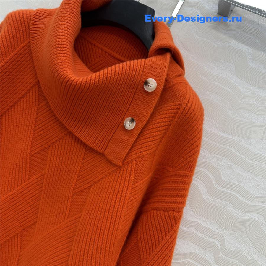 H**me5 orange wool long-sleeve sweater