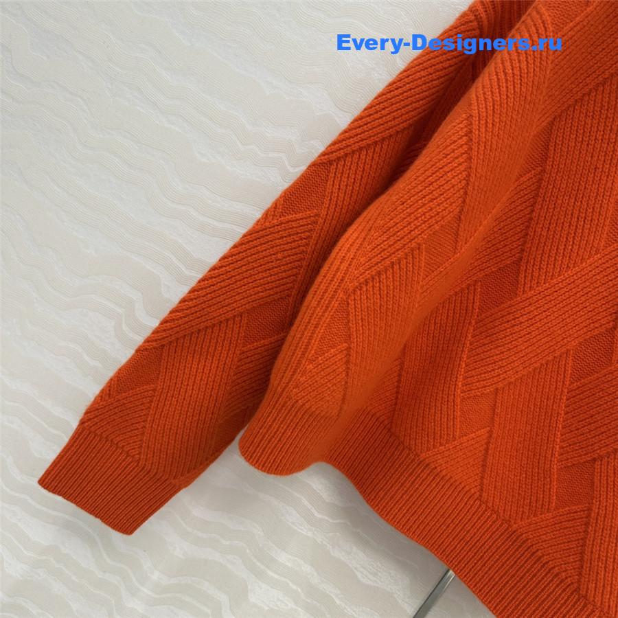H**me5 orange wool long-sleeve sweater