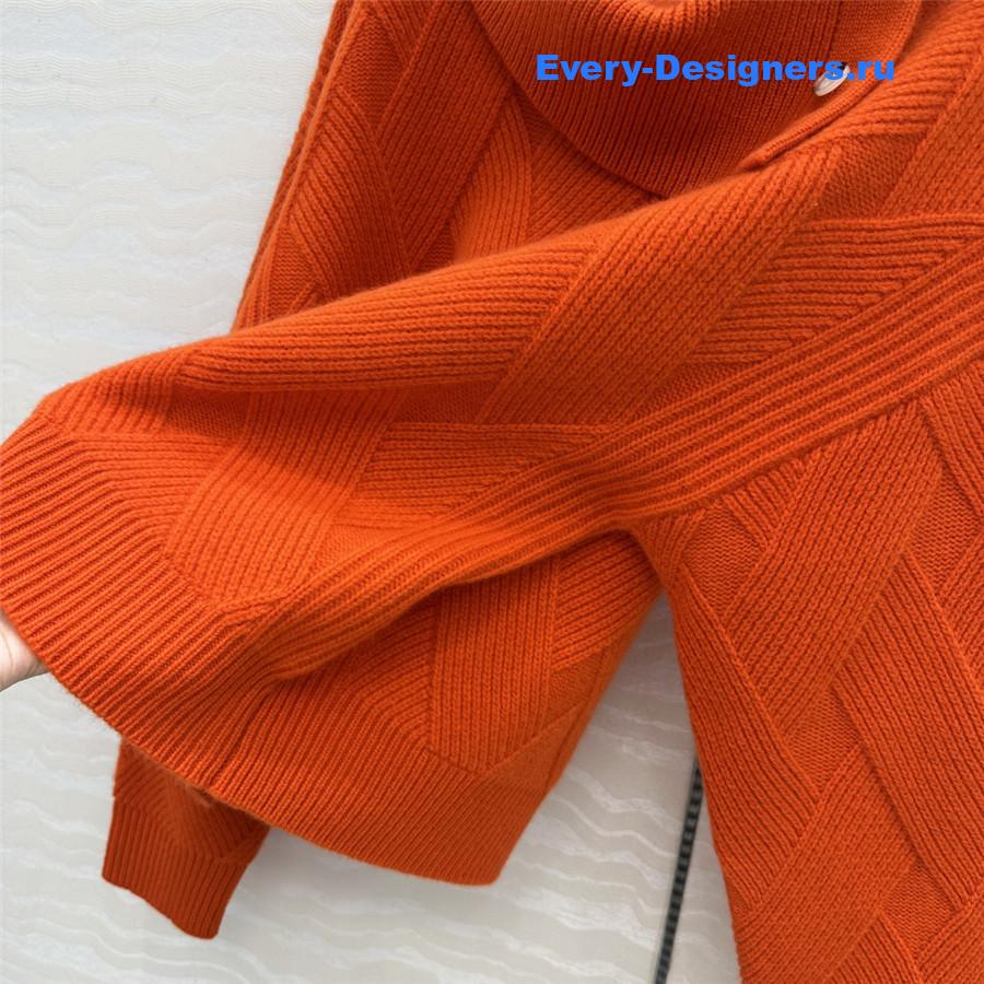 H**me5 orange wool long-sleeve sweater