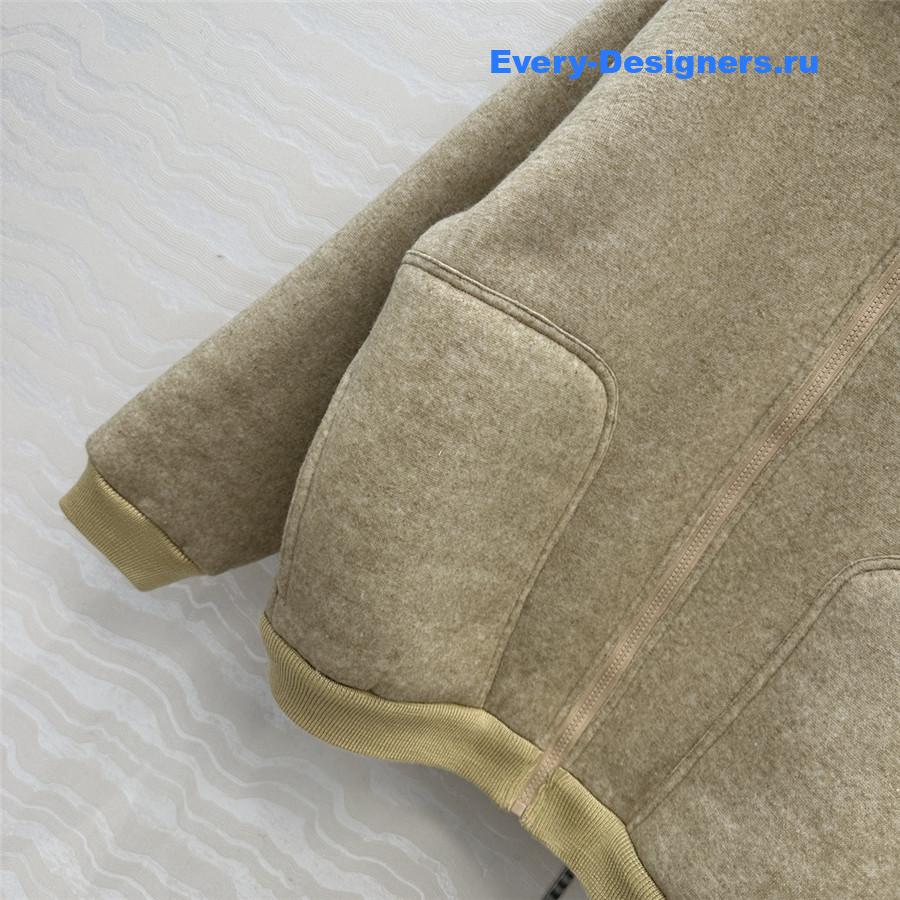 Miu Miu Fleece Zip-up Blouson Jacket